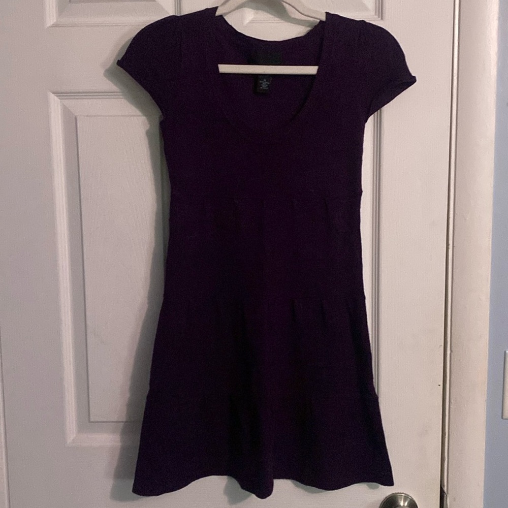 Cynthia Rowley purple merino wool dress, xs